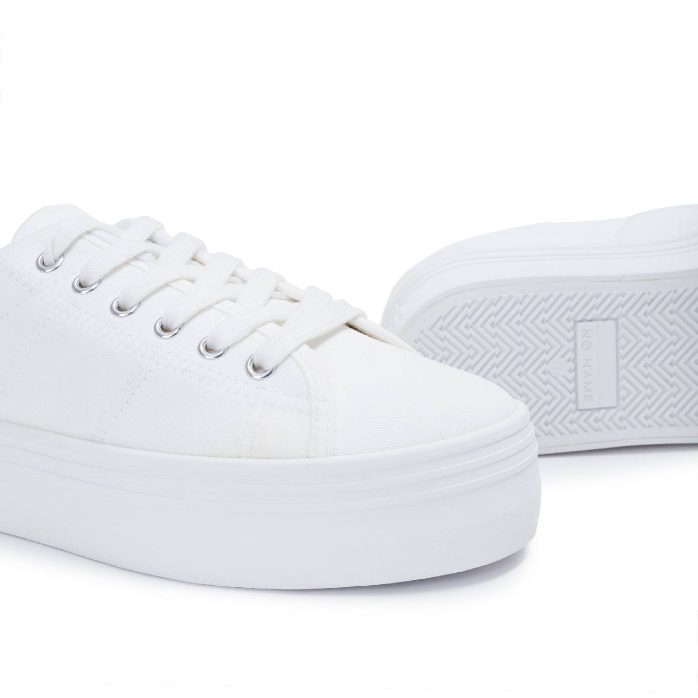 SNEAKER PLATO M - TELA - BIANCO